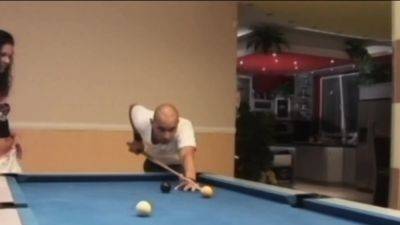 Angel - Curly haired angel gets rammed on the pool table - drtuber.com