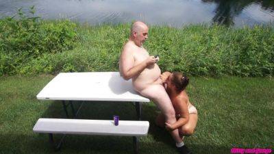 His Dick - George Gets His Dick Sucked Outdoors - hclips.com