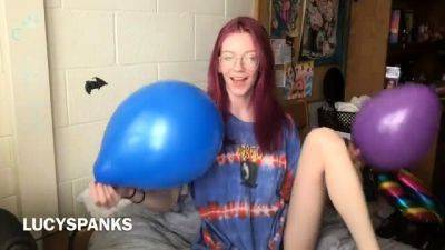 LucySpanks - Booty Balloon Popping - drtuber.com