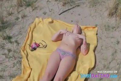 Tia On A Public Beach Surprise - hclips.com