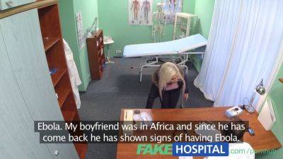 Blonde patient with fake tits goes to fakehospital for a reality check - sexu.com