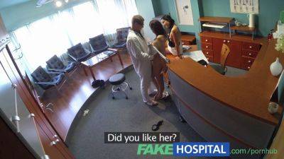 Horny doctor enjoys a wild 3some with naughty nurse and patient in fake hospital - sexu.com