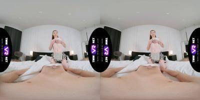 Lana Lelani - Petite brunette gets a deep morning BJ in virtual reality - sexu.com