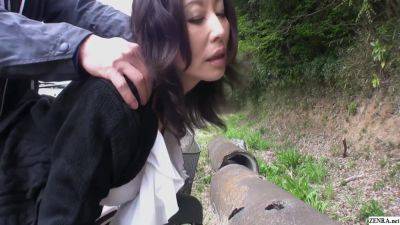 Mature Japanese Outdoor Bottomless Bicycle Riding And Sex 5 Min With Asian Milf And Blue Sky - upornia.com - Japan