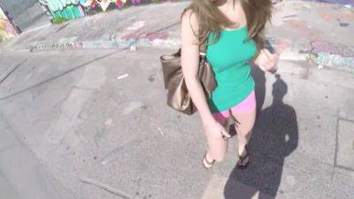 big tits petite teen paid cash to fuck stranger in public pov - hclips.com