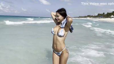 Monika Fox - Swims In Atlantic Ocean And Poses Naked On A Public Beach In Cuba - Monika Fox - hotmovs.com - Cuba