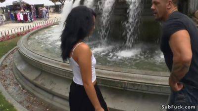 Small Tits Slave Banged In Public Shop - videomanysex.com