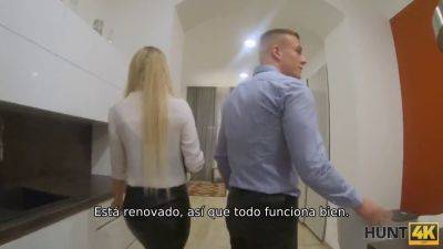 Blonde hottie gets a taste of freedom in a hot apartment - POV cuckold video - sexu.com