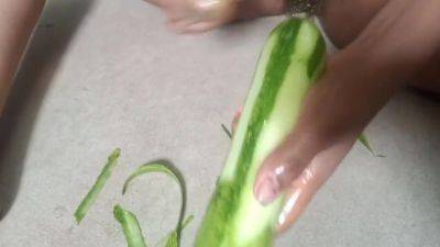 Whole Cucumber In My Dark Pussy . Taking A Huge Cucumber In My Pussy . Fucking With Cucumber . Painful Sex Video - desi-porntube.com - India