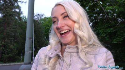 Helena Moeller - Busty Blonde - Helena Moeller, a busty blonde MILF, craves for a big Czech dick in public POV - sexu.com - Czech Republic