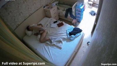 Ipcam Slavic Girl Masturbates Alone On Her Bed - voyeurhit.com