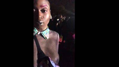 Ebony Hoe At Outdoor Party - drtuber.com