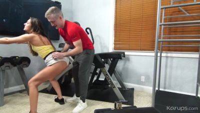 Mackenzie Mace - Mackenzie Mace's Bench Pressure: A Big Cock Encounter - veryfreeporn.com