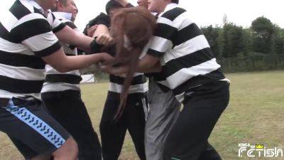 Japanese College Girl Gets Her Pussy Satisfied By Horny Teacher And Football Team Outdoor - hotmovs.com - Japan