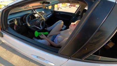 Lewdestbunnie - Pov Spy On A Girl Using Dildo In Car - hclips.com