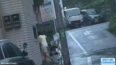 02B1824-Sensitive wife moans after being attacked in the bicycle parking lot of an apartment building - senzuri.tube