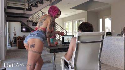 Anna Belle - Anna Bell - Anna Bell Peaks - Step-Dad's Call: Stepson Gets Busy with Stepmom's Naughty Bits - porntry.com