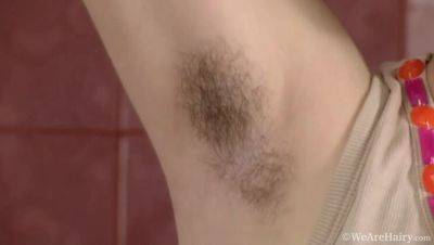 Fiorella's Soapy Striptease: A Hairy Brunette's Solo Shower - porntry.com