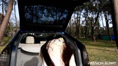 Passionbunny - Almost Caught In Public Forest With Fingering In Trunk - hotmovs.com