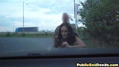 Sensational public slut drilled outdoor in doggystyle - hotmovs.com