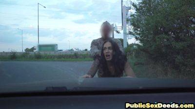 Sensational public slut drilled outdoor in doggystyle - txxx.com