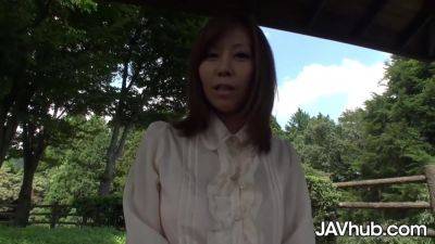 JAVHUB Chihiro Akino sucks his cock outdoors - hotmovs.com - Japan