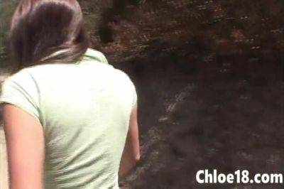 Sweet Chloe 18 Fingering Pussy Outdoor - upornia.com