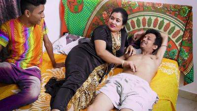 A Desi Bhabi Fucked With Her Husband And Freinds Ke Sath, Hardcore Threesome Sex - desi-porntube.com - India