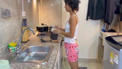 My Shy Stepsister Wants To Fuck For The First Time In The Kitchen And I Give Her Sex Of Her Life - hclips.com - Colombia