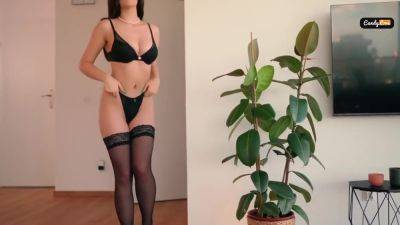 Slender Beauty In Stockings Has A Great Time Jumping On A Hot Dick - Candy Love - hotmovs.com