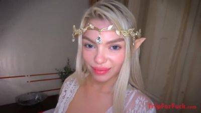 Amazing Blonde Russian with Elf Outfit - porntry.com - Russia