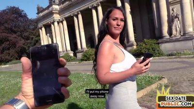 POV public fucked German bomb enjoys outdoor amateur sex - hotmovs.com - Germany