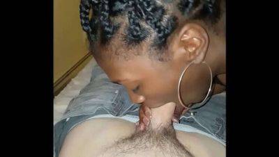 Ebony MILF Giving Intense Blowjob to Young White Stud - xxxfiles.com