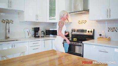 Pegas Productions And Little Blonde - The Gets The Kitchen Counter - hotmovs.com