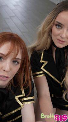 Maria Kazi - Maria Kazi & Madi Collins want you to get buckled up and ride this hot flight attendants ride - sexu.com