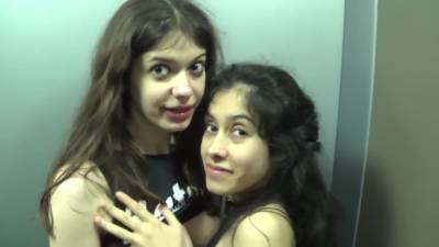 Anal fuck and threesome sex in an elevator - hclips.com