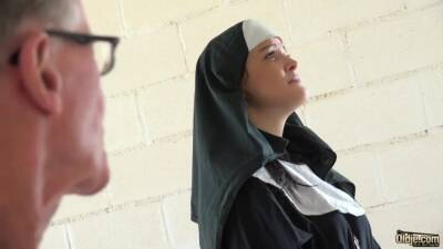 Young and beautiful nun gets nasty with senior man - anysex.com