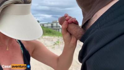 Very High Handjob Risk On Crowded Beach - Real Amateur - hclips.com