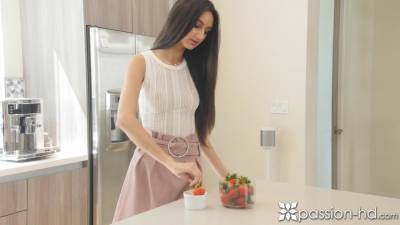 Strawberry - Delicious pussy flavored strawberry and whipped cream - anysex.com