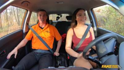 Ricky Rascal - Fake Driving School - Curvy Brunette Sucks Hot Cock 1 - Ricky Rascal - xtits.com - Czech Republic