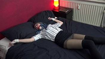 Luna - Teen Luna Grey Spread Eagle tied and Ballgagged - xvideos.com