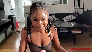 Hazel Grace - Hot Ebony Chick Hazel Grace Sloppy POV Blowjob - xvideos.com