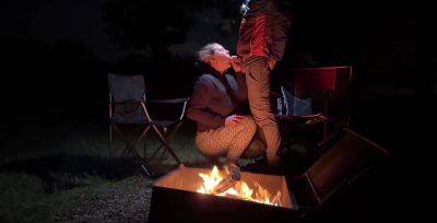 Fucked and creampied wife while camping - anysex.com